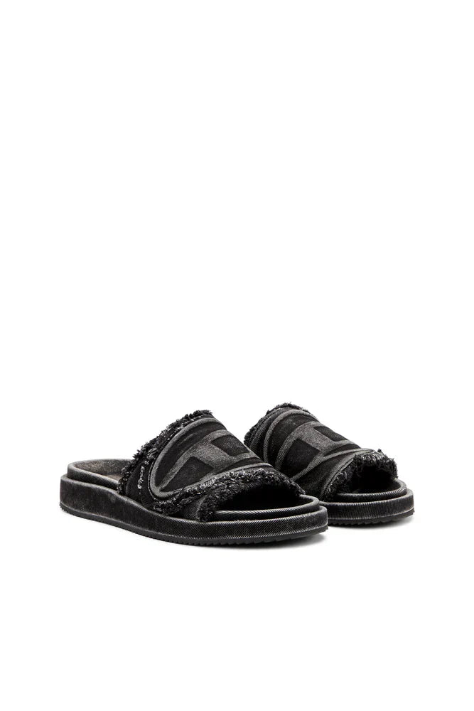 Sa-Slide D-Distressed denim slides